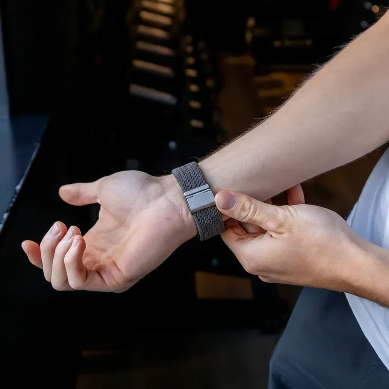 Samsung Galaxy Watch Ultra 2 Geflochtenes Nylonarmband (Dunkelgrau)