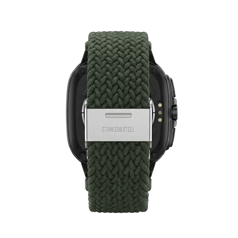 Samsung Galaxy Watch Ultra 2 Geflochtenes Nylonarmband (Olivgrün)
