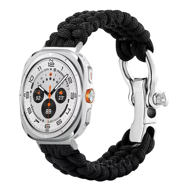 Samsung Galaxy Watch Ultra 2 Nylon Seilarmband (Schwarz)