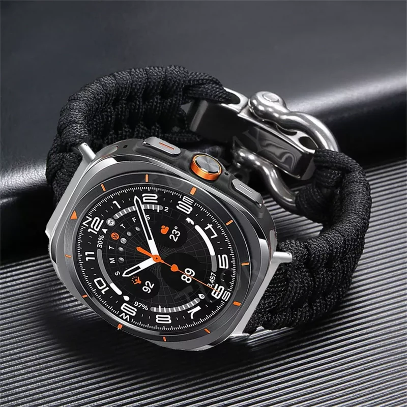 Samsung Galaxy Watch Ultra 2 Nylon Seilarmband (Schwarz)