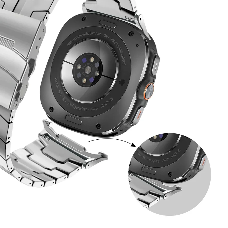 Bandz Samsung Galaxy Watch Ultra 2 Titanarmband 'Iron' (Silber)