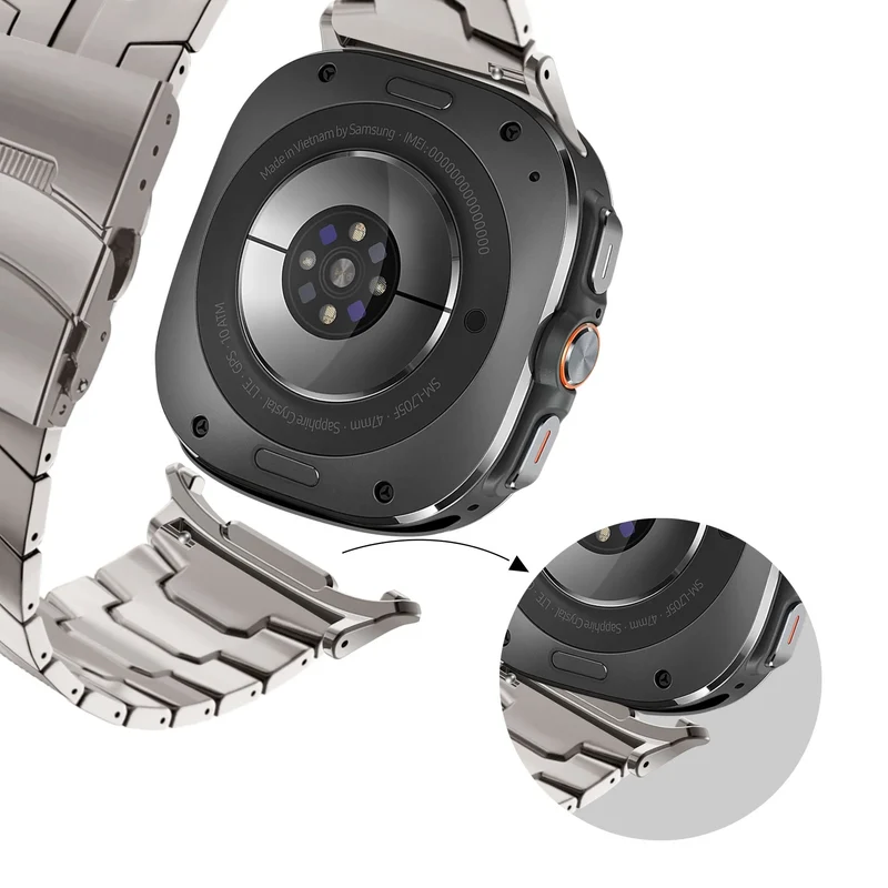 Bandz Samsung Galaxy Watch Ultra 2 Titanarmband 'Iron' (Titan)