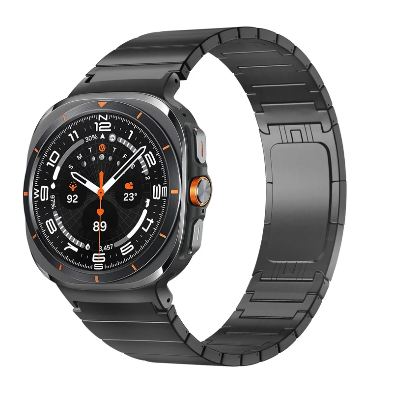 Bandz Samsung Galaxy Watch Ultra 2 Titanarmband 'One Bead' (Schwarz)