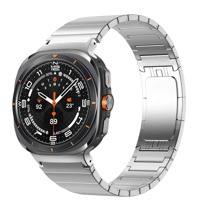 Bandz Samsung Galaxy Watch Ultra 2 Titanarmband 'One Bead' (Silber)