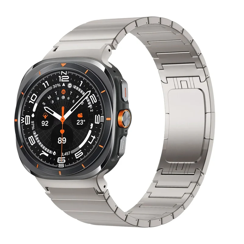 Bandz Samsung Galaxy Watch Ultra 2 Titanarmband 'One Bead' (Titan Grau)