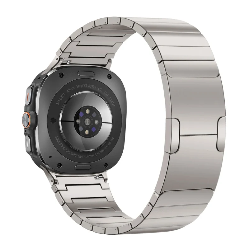 Bandz Samsung Galaxy Watch Ultra 2 Titanarmband 'One Bead' (Titan Grau)