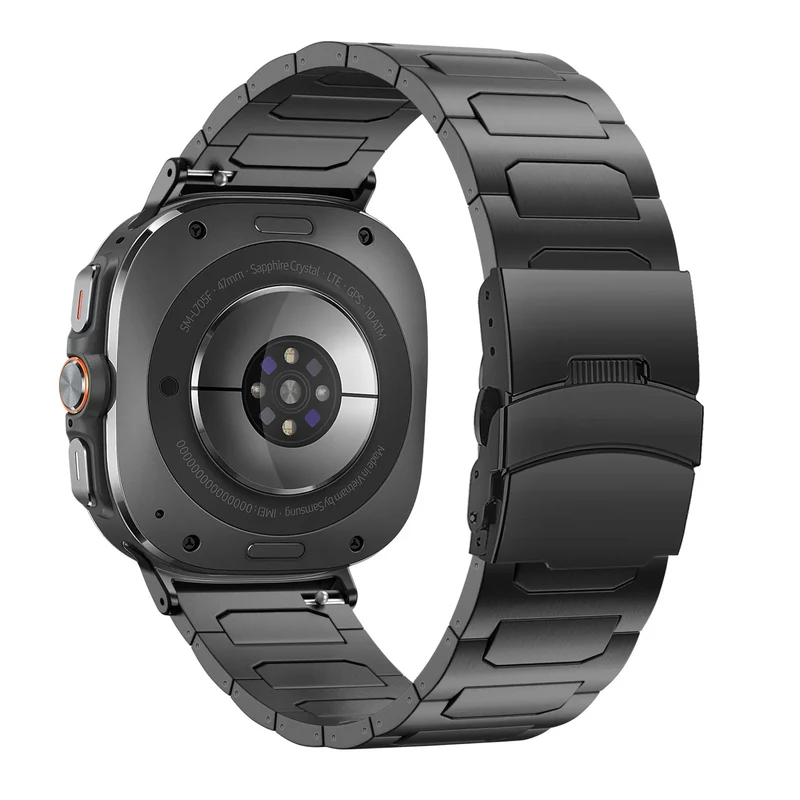 Bandz Samsung Galaxy Watch Ultra 2 Titanarmband 'Deluxe' (Schwarz)