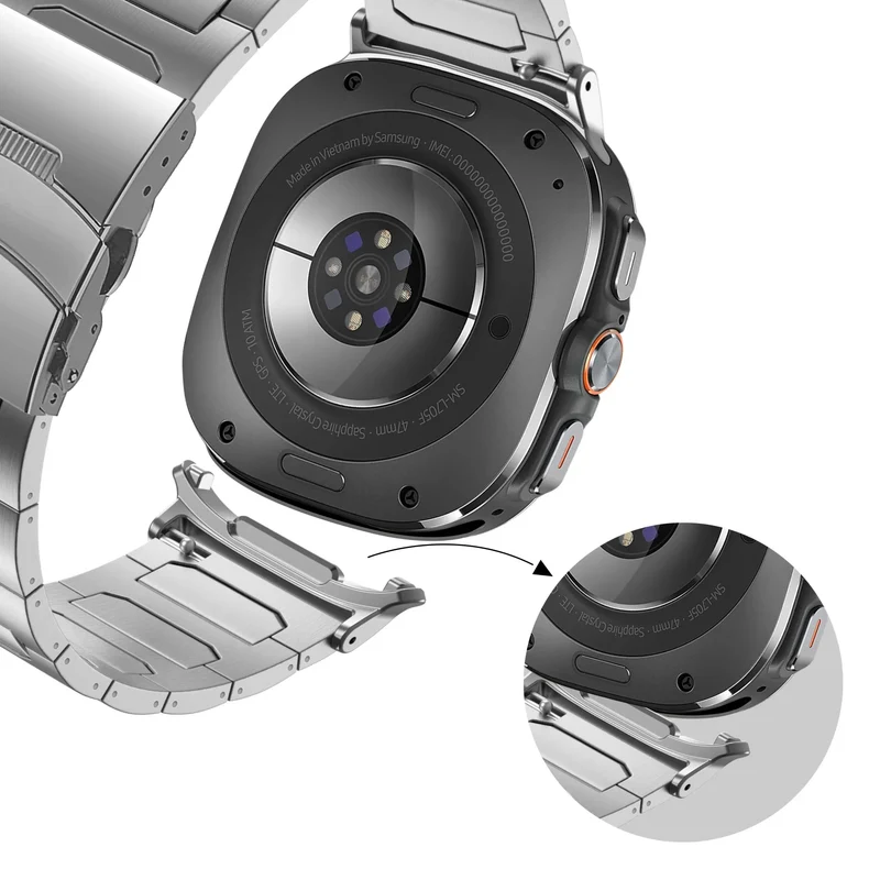 Bandz Samsung Galaxy Watch Ultra 2 Titanarmband 'Deluxe' (Silber)