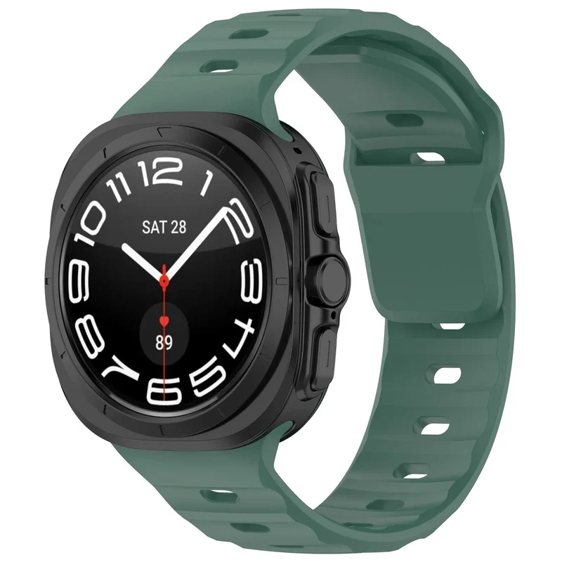 Samsung Galaxy Watch Ultra 2 Outdoor Silikonarmband (Dunkelgrün)