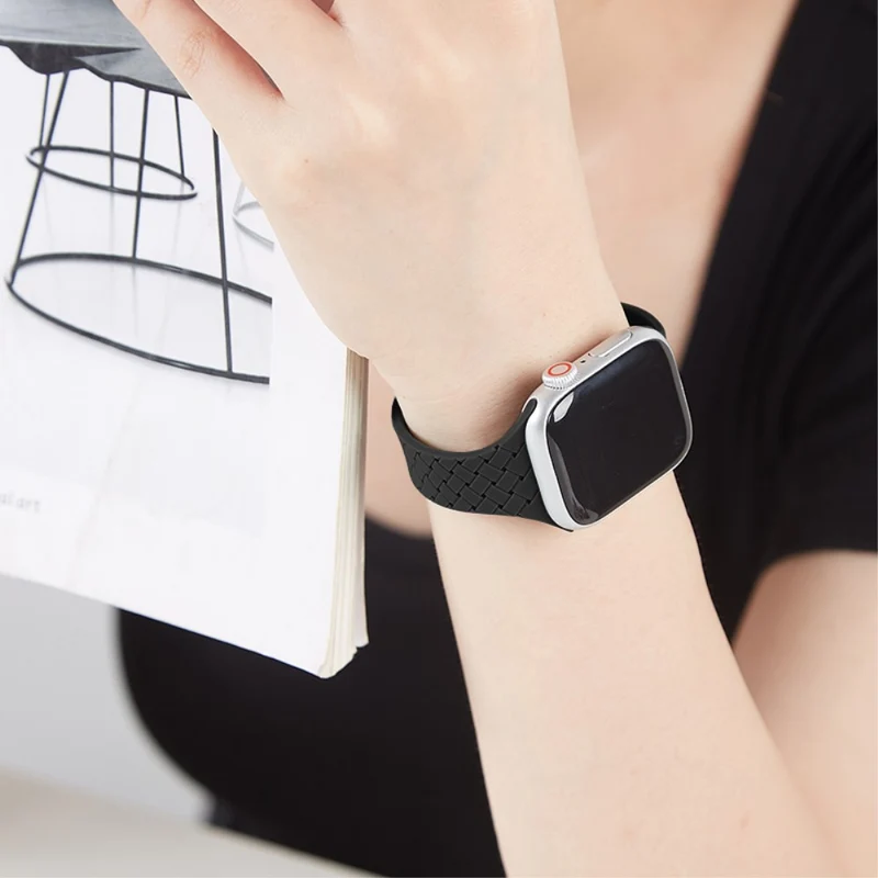 Apple Watch 49mm / 45mm / 44mm / 42mm Silicone Watch Strap - Dark Grey