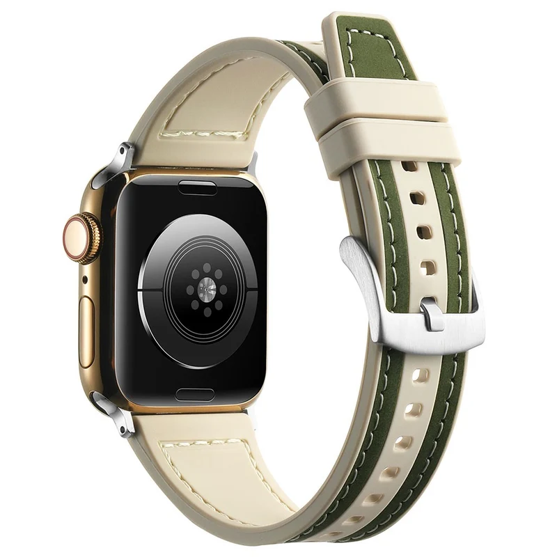 Apple Watch 49mm / 45mm / 44mm / 42mm Watch Bracelet - White+Black