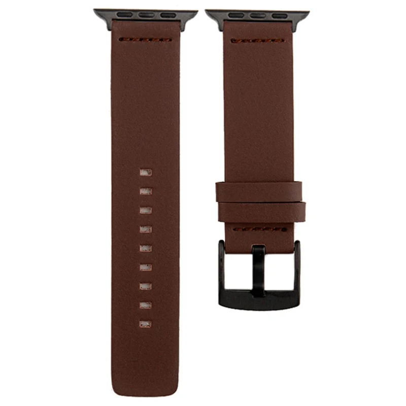 Apple Watch 49mm / 45mm / 44mm / 42mm Genuine Cow Leather Watch Band