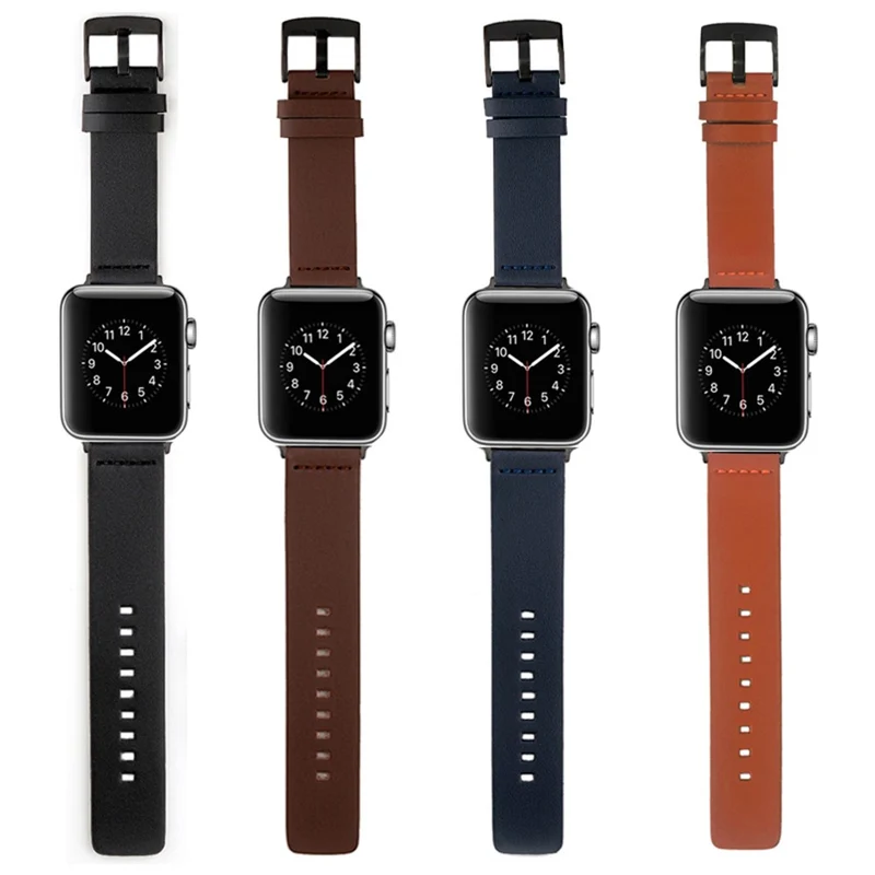 Apple Watch 49mm / 45mm / 44mm / 42mm Genuine Cow Leather Watch Band