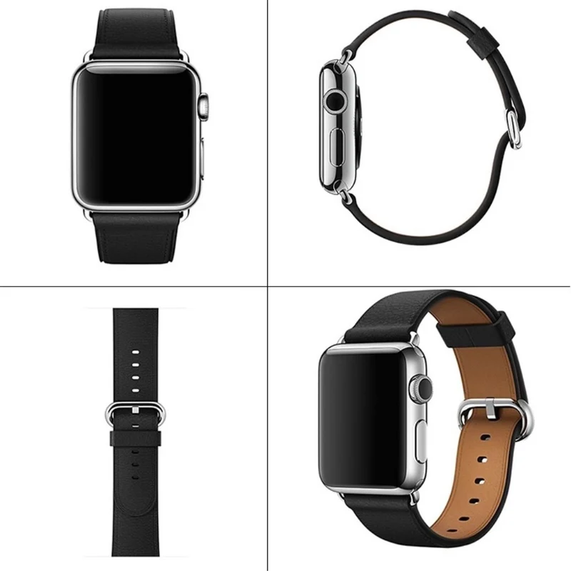 Apple Watch 49mm / 45mm / 44mm / 42mm Genuine Cow Leather Watch Strap