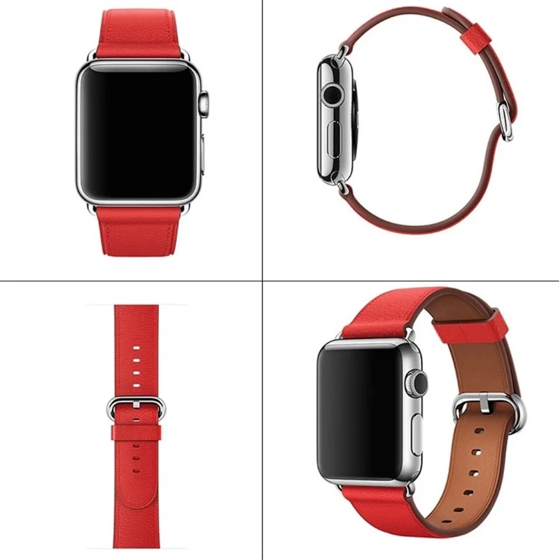 Apple Watch 49mm / 45mm / 44mm / 42mm Genuine Cow Leather Watch Strap