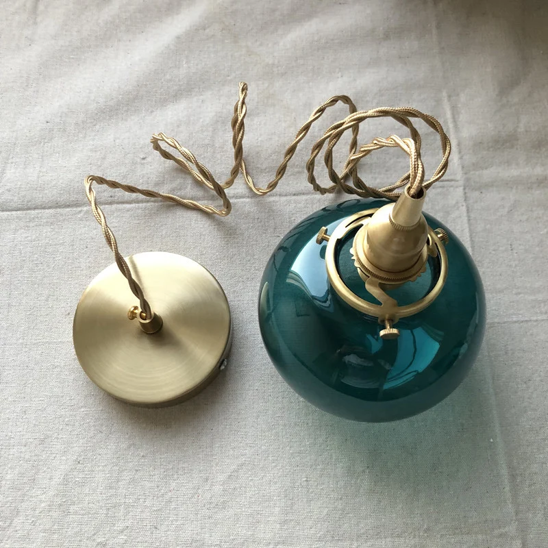 Vintage Glas Pendelleuchte