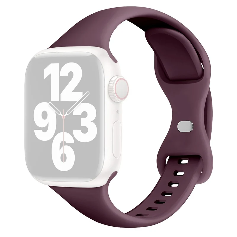 Apple Watch Series 41mm / 40mm / 38mm Silicone Watch Band Strap - Smoke Purple