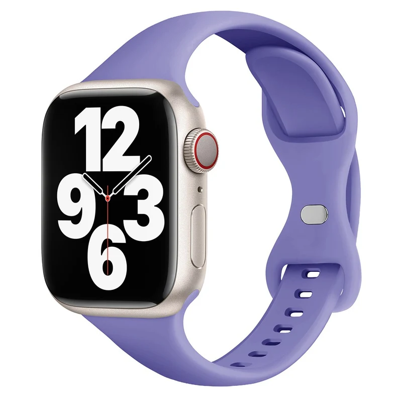 Apple Watch Series 41mm / 40mm / 38mm Silicone Watch Band Strap - Smoke Purple