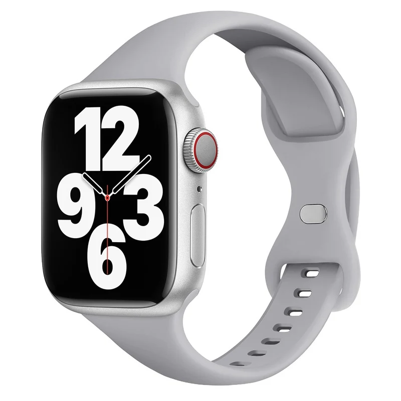 Apple Watch Series 41mm / 40mm / 38mm Silicone Watch Band Strap - Smoke Purple