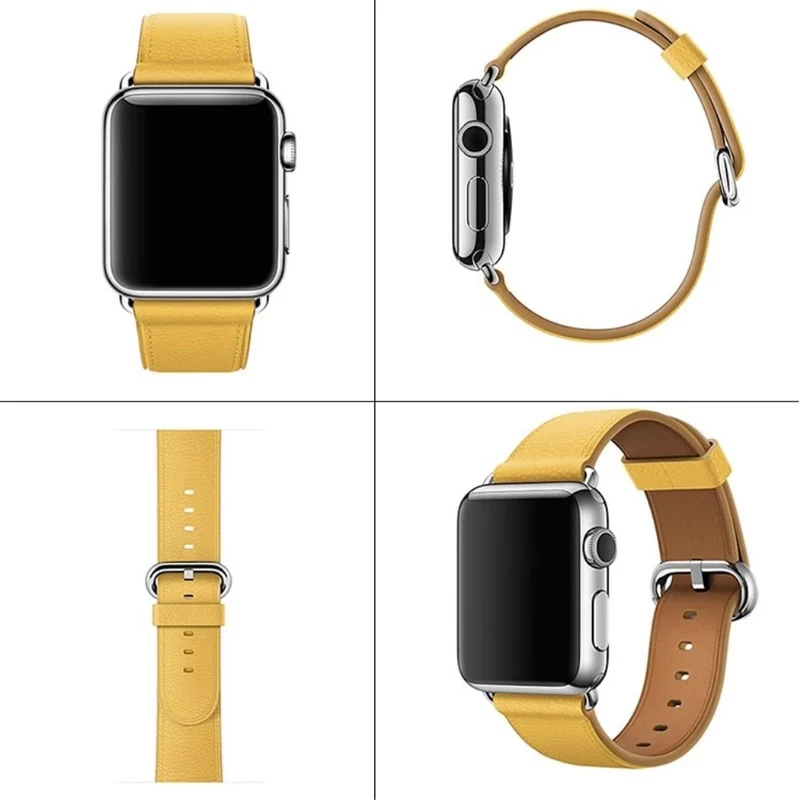 Apple Watch Series 41mm / 40mm / 38mm Genuine Cow Leather Watch Strap