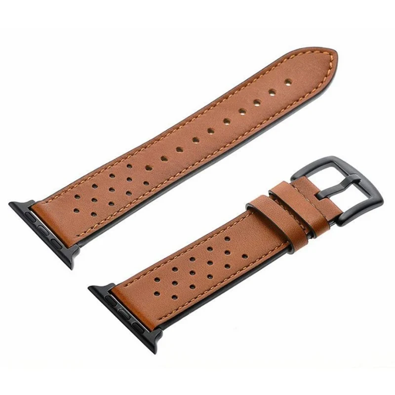 Apple Watch Series 41mm / 40mm / 38mm Leather Coated Silicone Watch Band