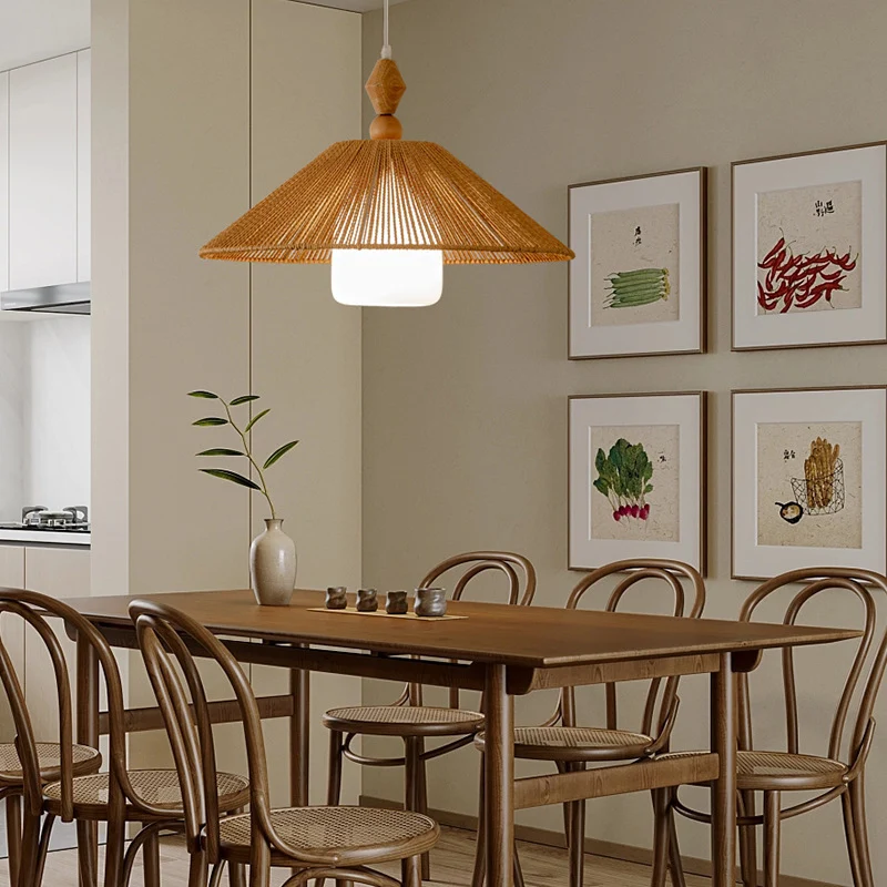 Woven Bamboo Pendelleuchte