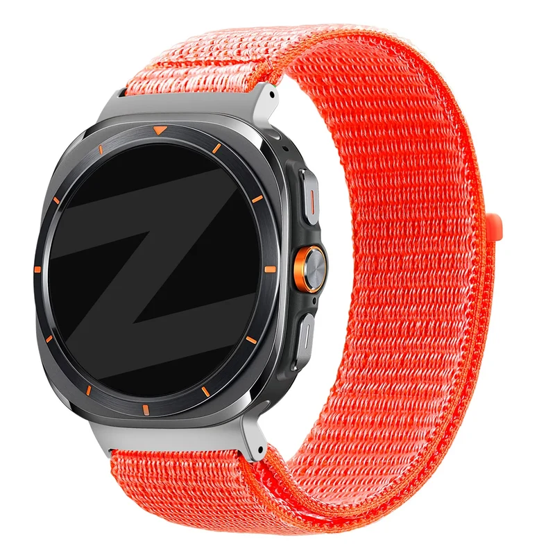 Bandz Samsung Galaxy Watch Ultra 2 Nylon Loop Armband (Orange)