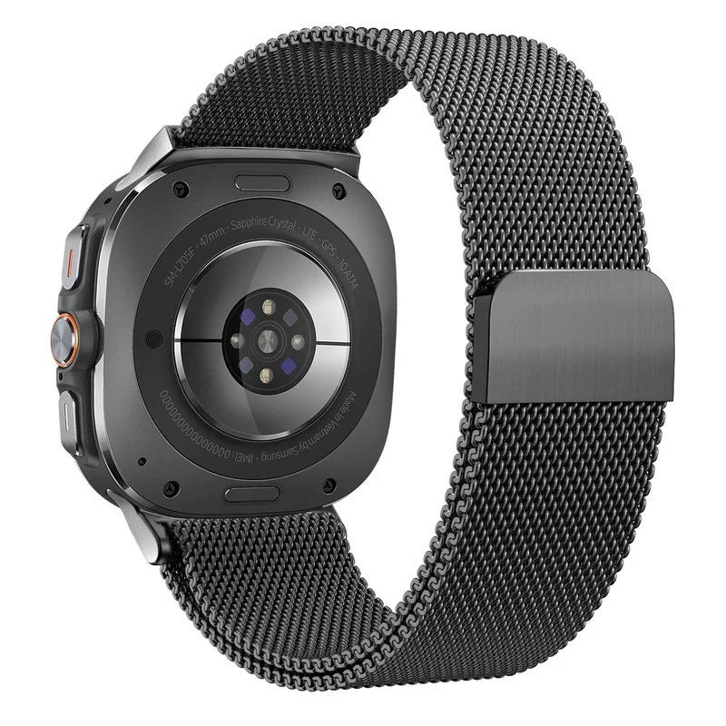 Bandz Samsung Galaxy Watch Ultra 2 Milanese Loop Armband (Schwarz)