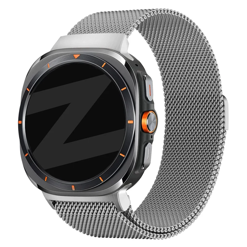 Bandz Samsung Galaxy Watch Ultra 2 Milanese Loop Armband (Silber)