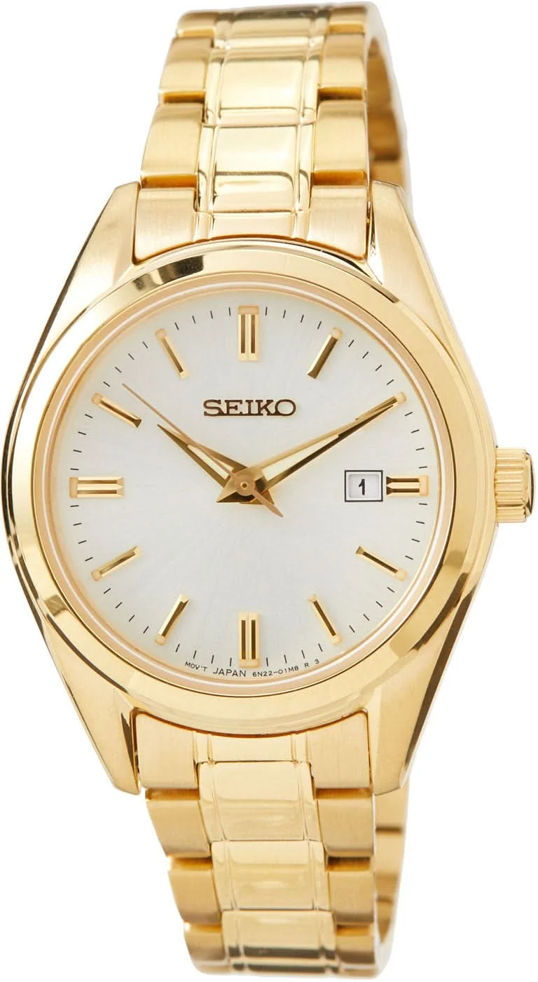 Seiko Conceptual SUR632P1 Damenuhr • Saphirglas • Goldene Optik