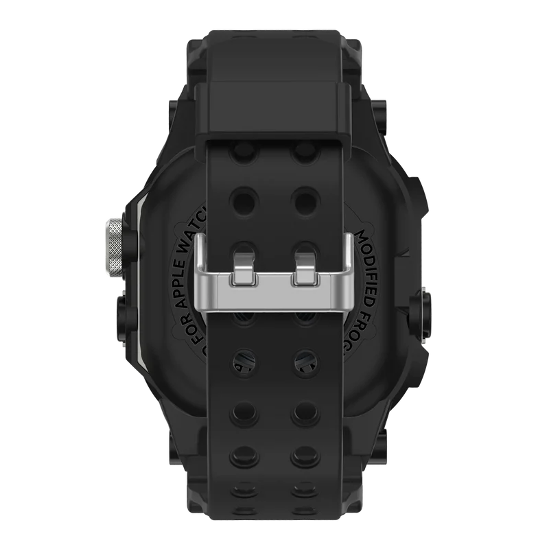 Bandz Apple Watch Ultra TPU Armband mit Case (Schwarz mit Titan)