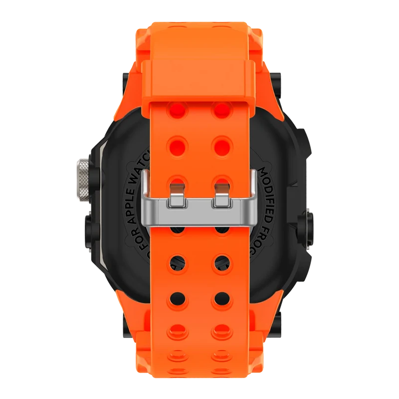 Bandz Apple Watch Ultra TPU Armband mit Case (Orange/Titan)