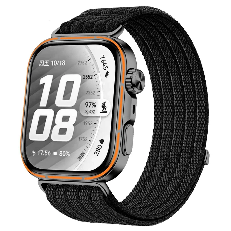 Huawei Watch Fit 4 Ultradünnes Nylonband (Schwarz)