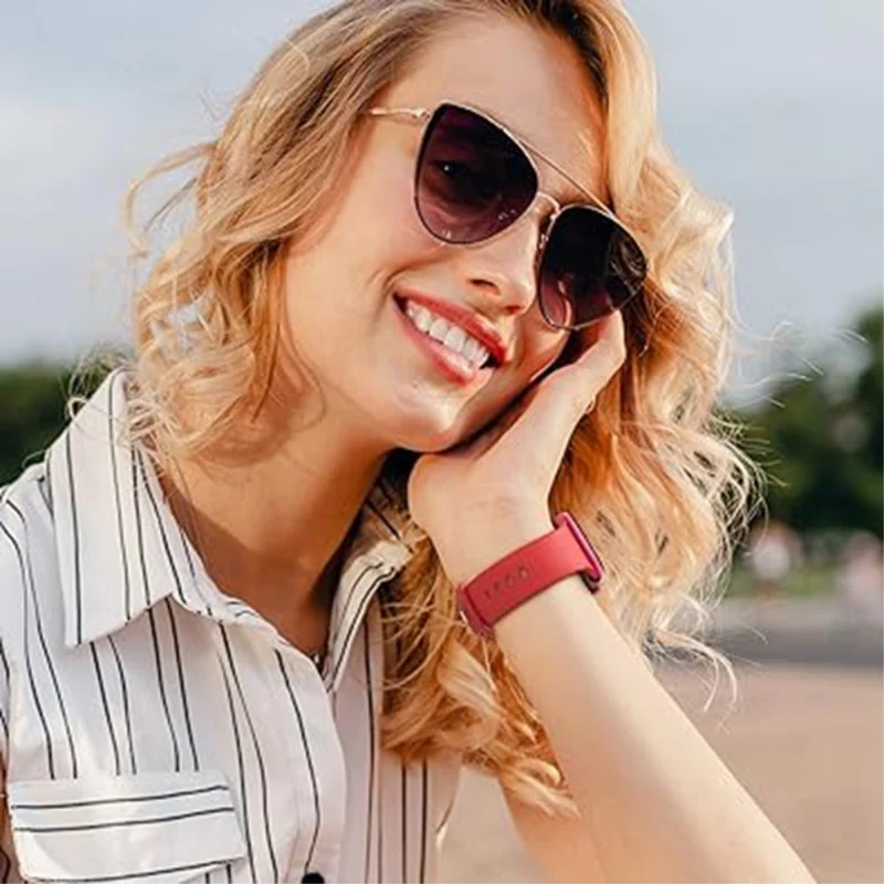 KALEBOL Apple Watch Series 41mm / 40mm / 38mm Silicone Sport Bands, Size: L