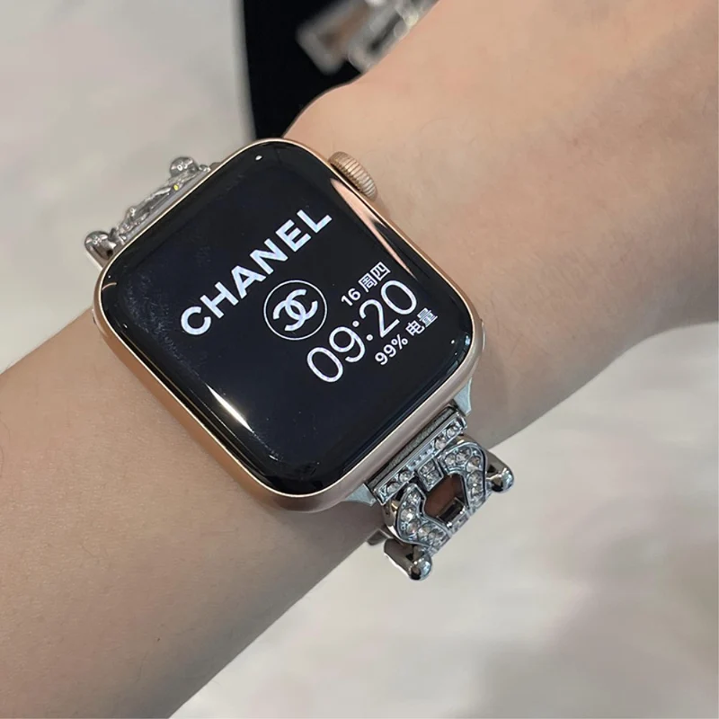 Apple Watch 49mm / 45mm / 44mm / 42mm Cowhide Leather Band - Green / Gold Buckle