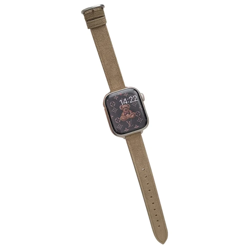 Apple Watch 49mm / 45mm / 44mm / 42mm Slim Leather Watch Strap