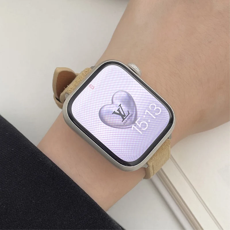Apple Watch 49mm / 45mm / 44mm / 42mm Slim Leather Watch Strap