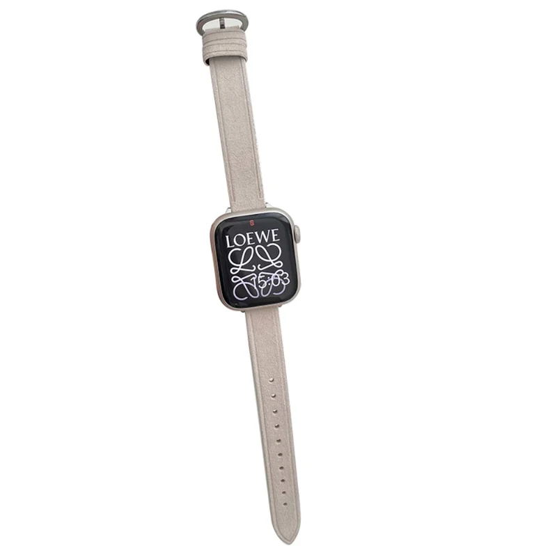 Apple Watch 49mm / 45mm / 44mm / 42mm Slim Leather Watch Strap