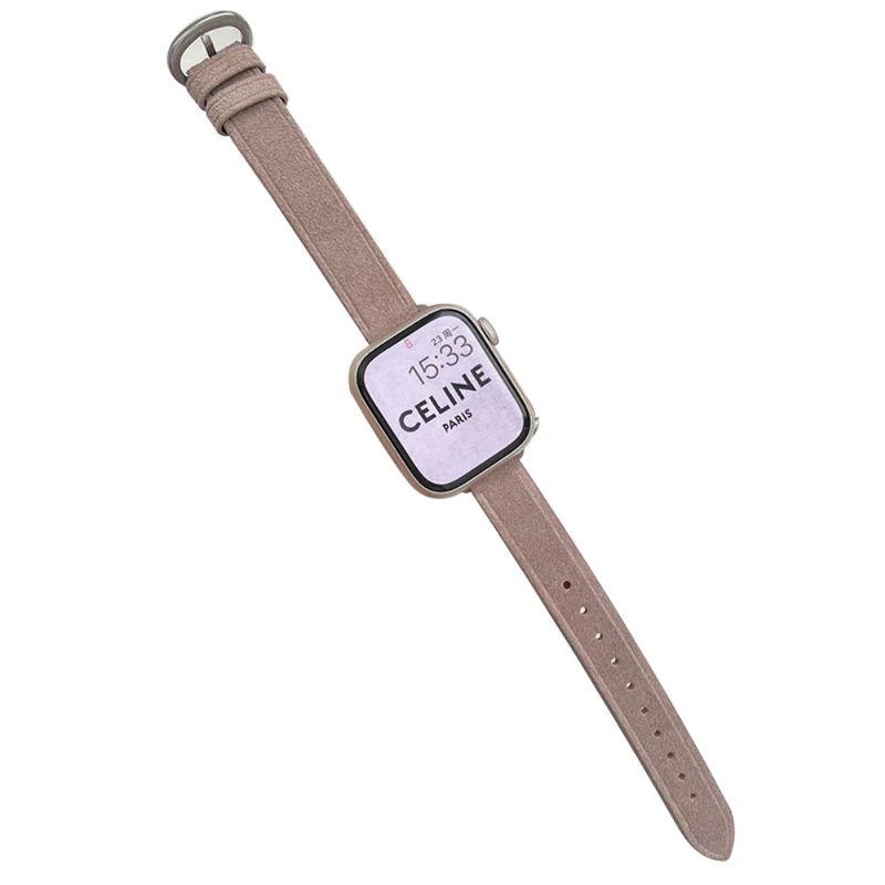 Apple Watch 49mm / 45mm / 44mm / 42mm Slim Leather Watch Strap