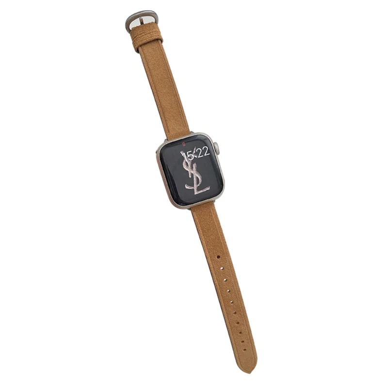 Apple Watch 49mm / 45mm / 44mm / 42mm Slim Leather Watch Strap