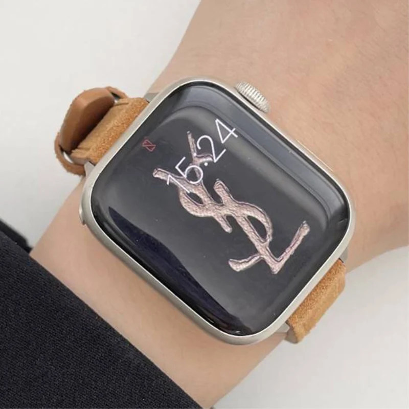 Apple Watch 49mm / 45mm / 44mm / 42mm Slim Leather Watch Strap