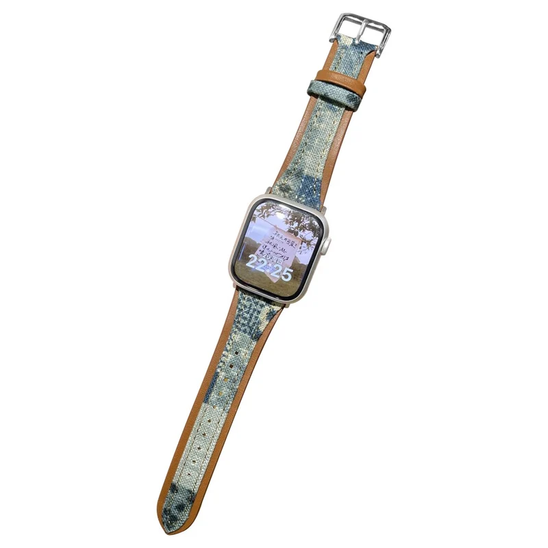 Apple Watch 49mm / 45mm / 44mm / 42mm Watch Strap - Light Brown / Cloth