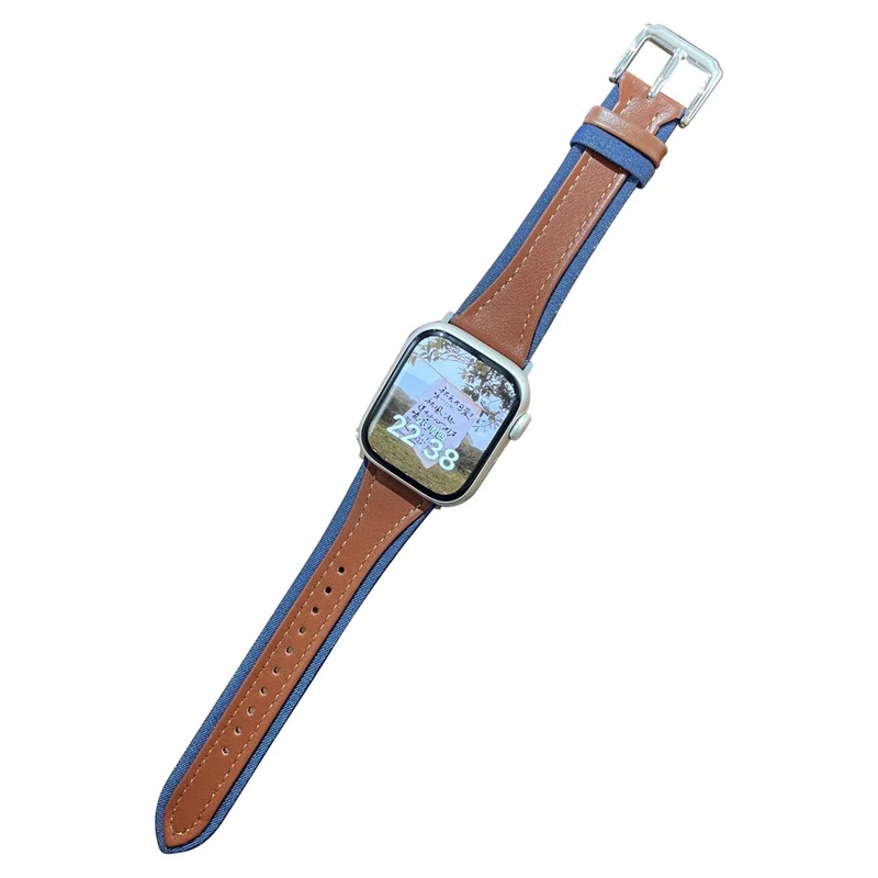Apple Watch 49mm / 45mm / 44mm / 42mm Watch Strap - Light Brown / Cloth