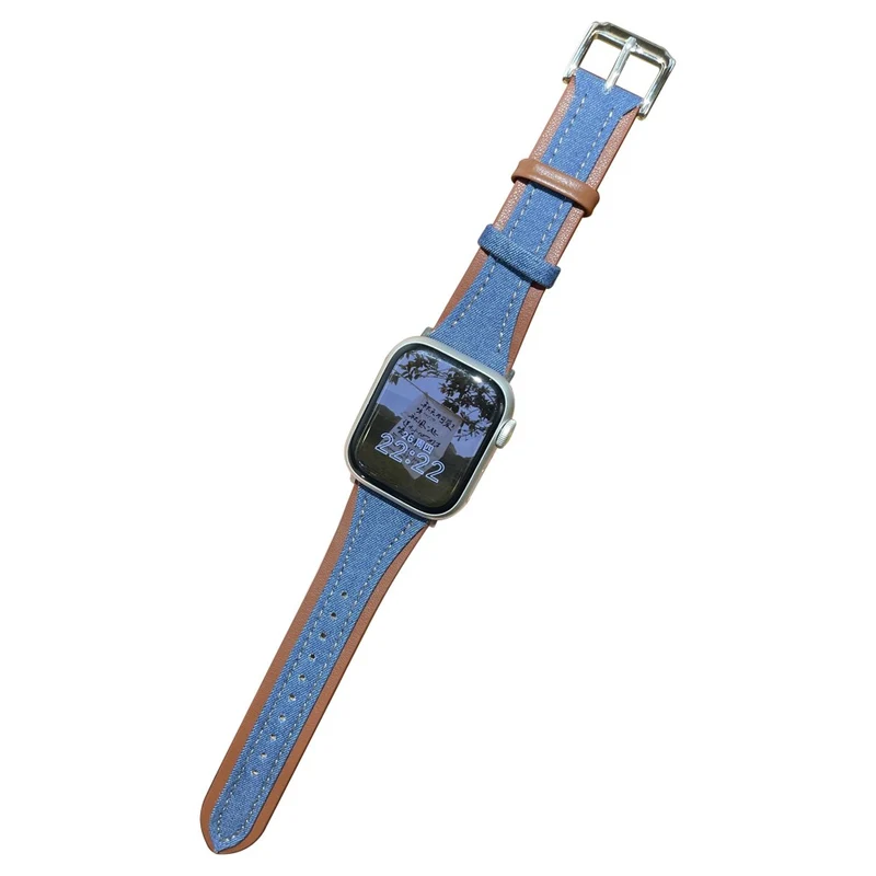 Apple Watch 49mm / 45mm / 44mm / 42mm Watch Strap - Light Brown / Cloth