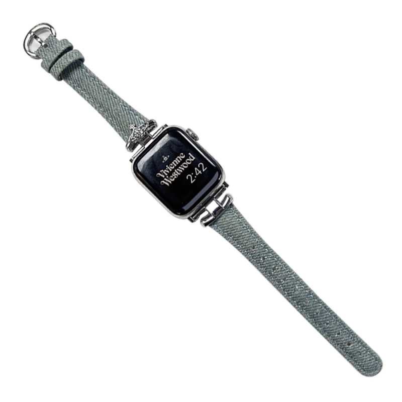 Apple Watch 49mm / 45mm / 44mm / 42mm Wristband Bracelet - Washing White / Silver Buckle