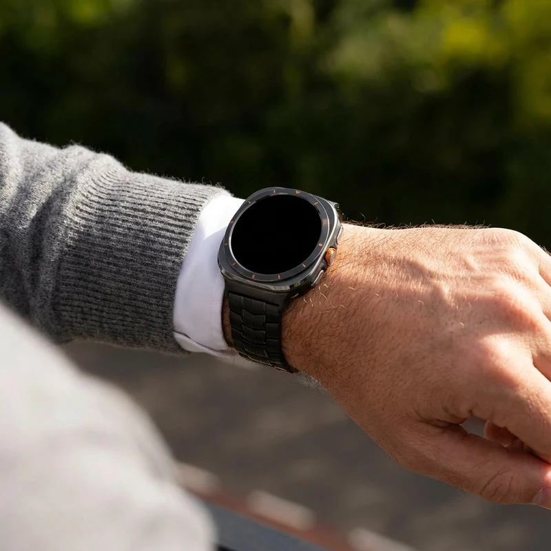 Bandz Samsung Galaxy Watch Ultra 2 Stahlarmband 'Classic' (Schwarz)