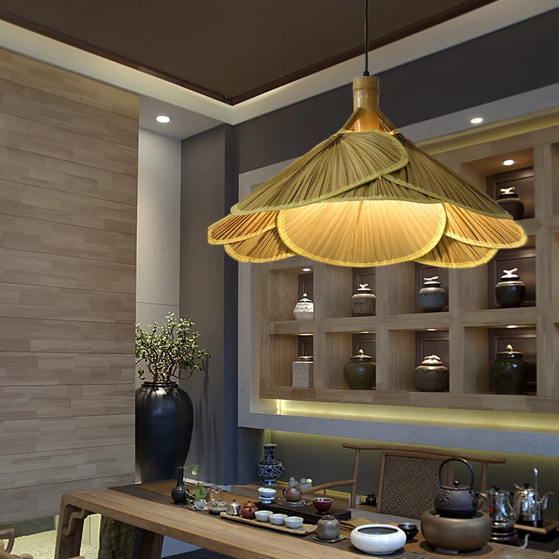 Künstlerische Geflochtene Palm Pendant Licht