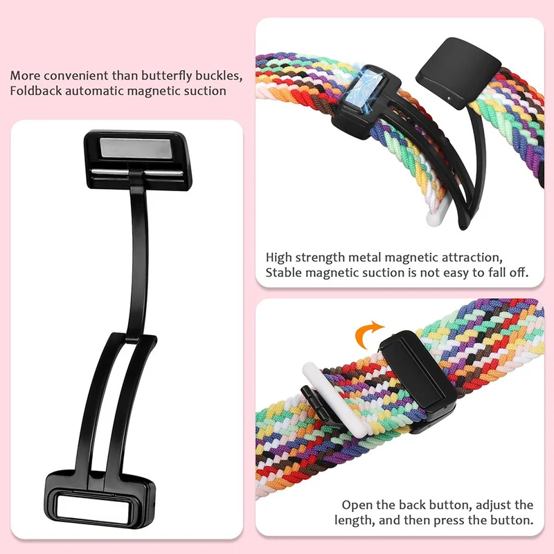 Apple Watch Series 41mm - 40mm - 38mm Universal Nylon Watch Band Magnetic Strap