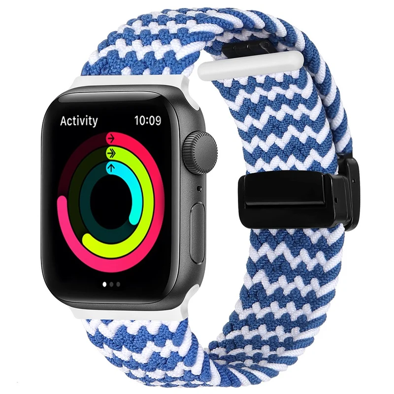 Apple Watch Series 41mm - 40mm - 38mm Universal Nylon Watch Band Magnetic Strap