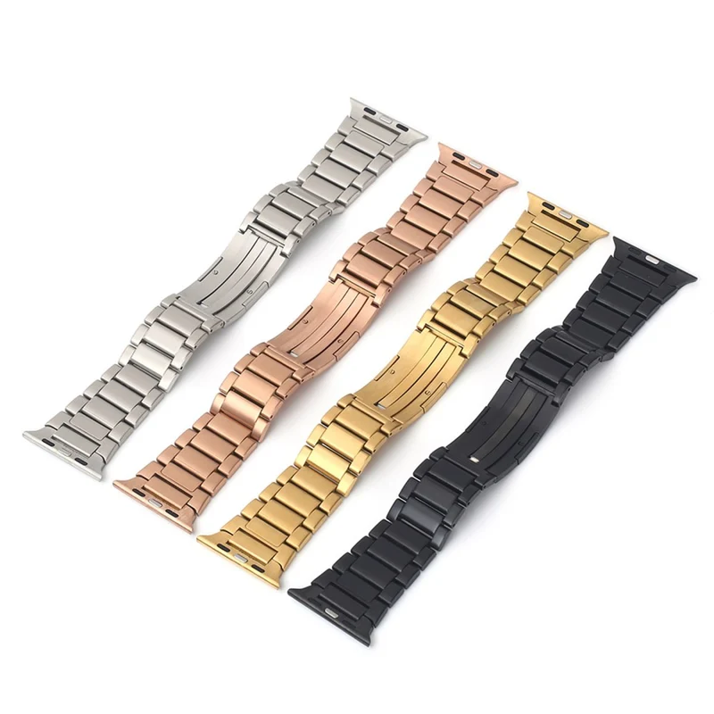 Apple Watch Series 41mm - 40mm - 38mm Universal Stainless Steel Band Folding Buckle